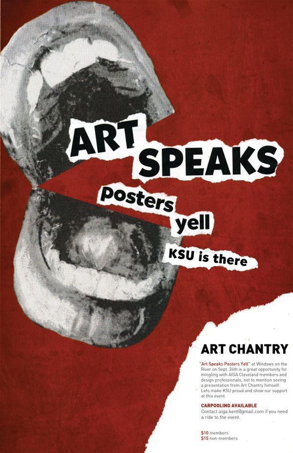 Activist poster reading Art Speaks